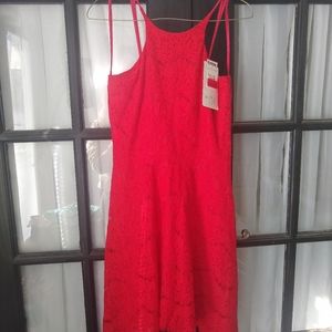 NWT Love, fire red lace dress size M